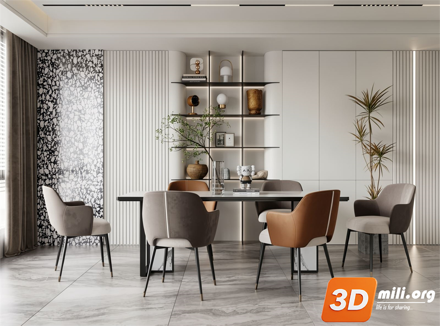 Dining Table Set Skp Files